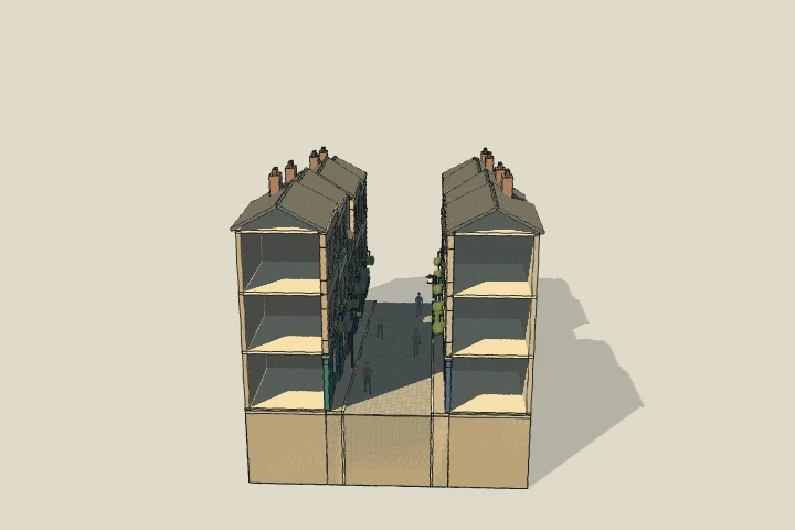 Illustrated model of frome high street